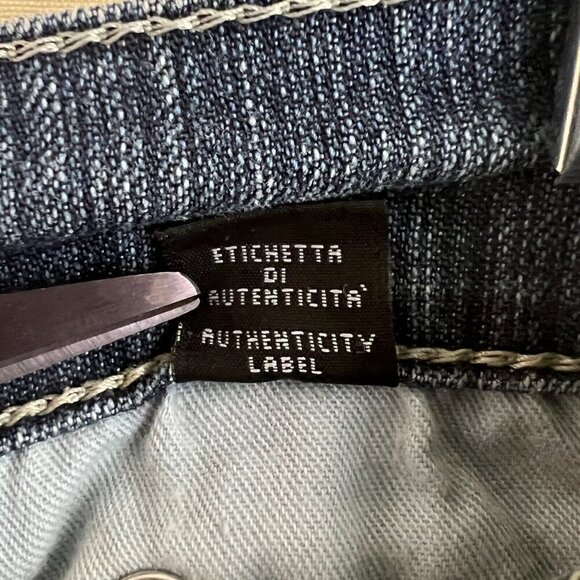 Vintage Versace Signature Jeans Straight Leg Low Rise Medusa Head Logo Womens 26 - Picture 14 of 15